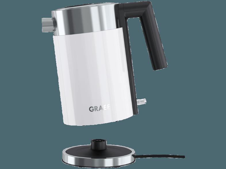 GRAEF WK 401 Wasserkocher Weiß (2015 Watt, 1 Liter), GRAEF, WK, 401, Wasserkocher, Weiß, 2015, Watt, 1, Liter,