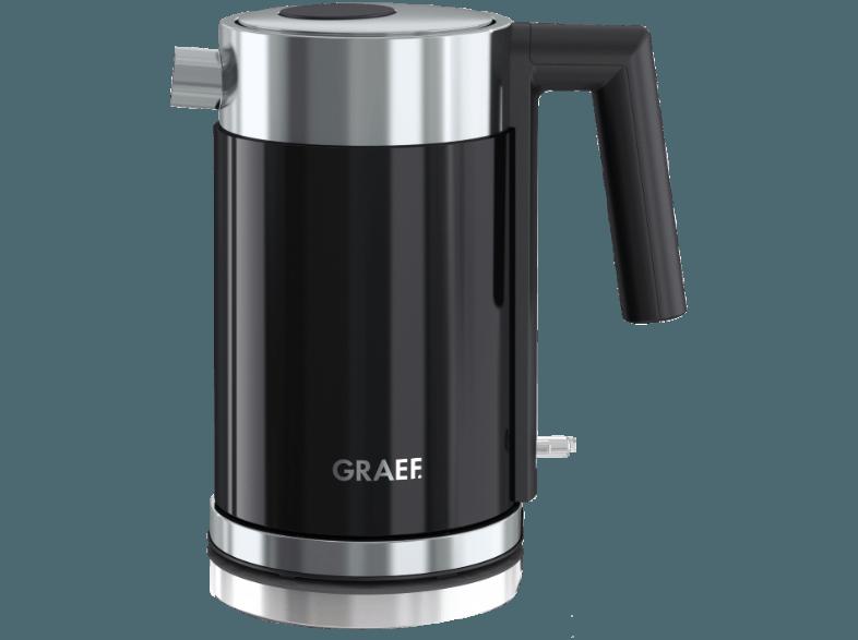 GRAEF WK 402 Wasserkocher Schwarz (2015 Watt, 1 Liter)