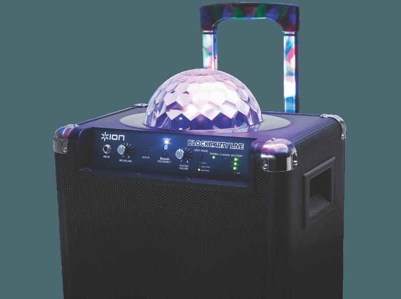 ION Block Party Live Mobiles Bluetooth Soundsystem Schwarz