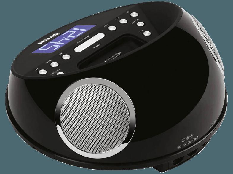 KARCHER UR 1310-I Uhrenradio (PLL Tuner, UKW, Schwarz)