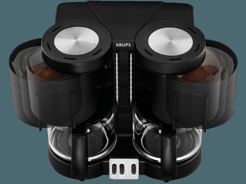 KRUPS KM 8508 Duothek Plus Kombiautomat Kaffee/Tee Schwarz (2 Glaskannen)
