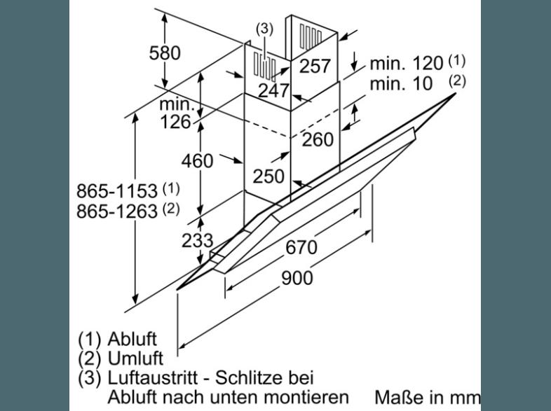 NEFF D39GH64N0 Dunstabzugshaube (441 mm tief), NEFF, D39GH64N0, Dunstabzugshaube, 441, mm, tief,