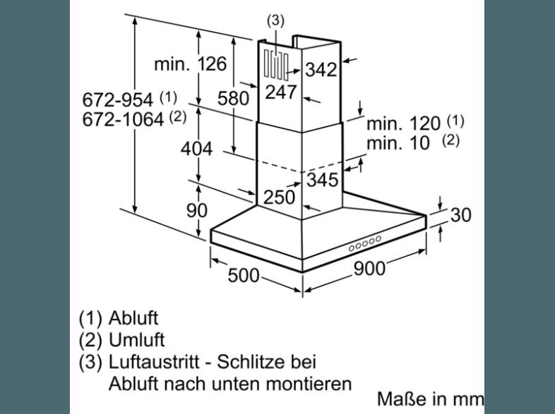 NEFF D69SH52N0 Dunstabzugshaube (500 mm tief)