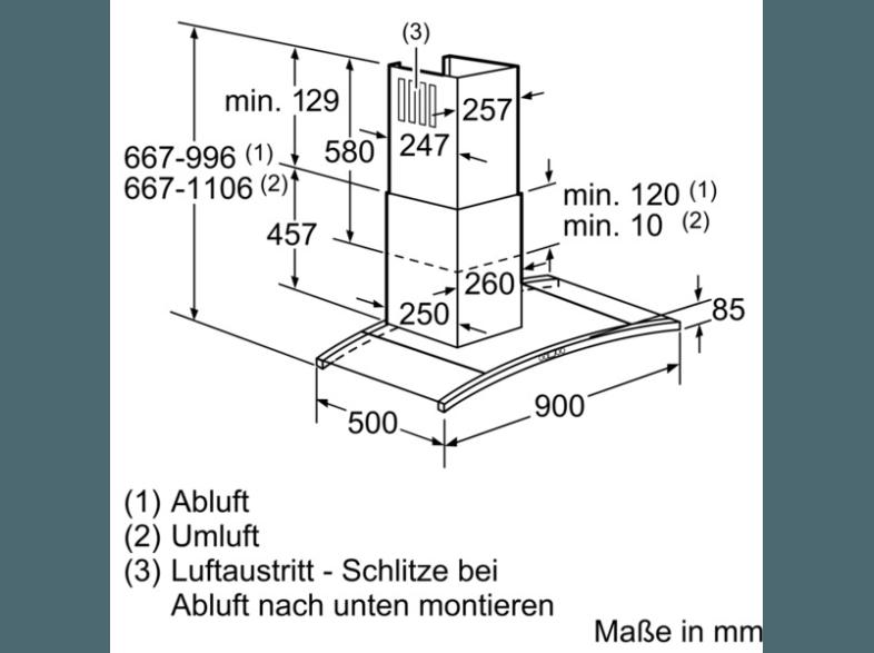 NEFF D89DK62N0 Dunstabzugshaube (500 mm tief)