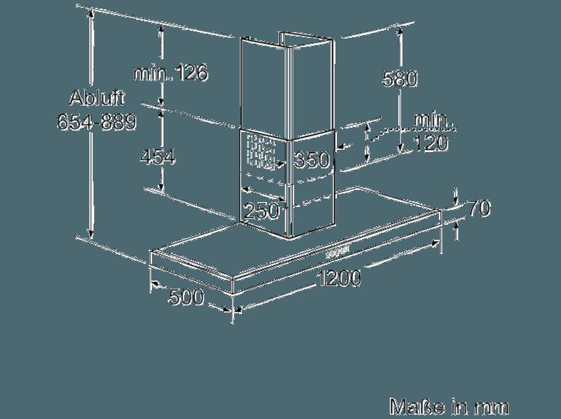 NEFF DBF7258N Dunstabzugshaube (500 mm tief), NEFF, DBF7258N, Dunstabzugshaube, 500, mm, tief,