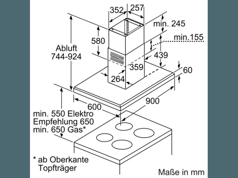 NEFF I79FL64N0 Dunstabzugshaube (600 mm tief)