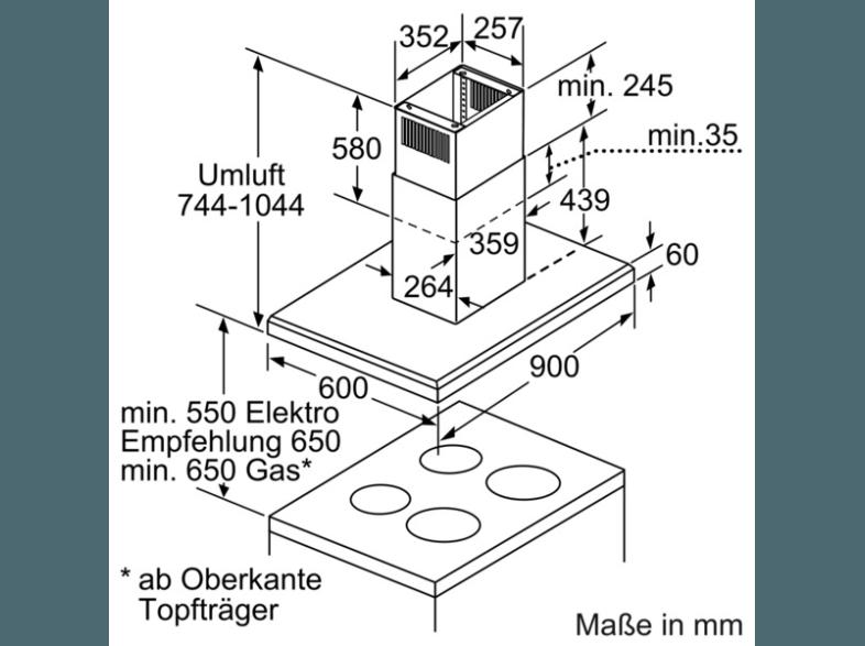 NEFF I79FL64N0 Dunstabzugshaube (600 mm tief)