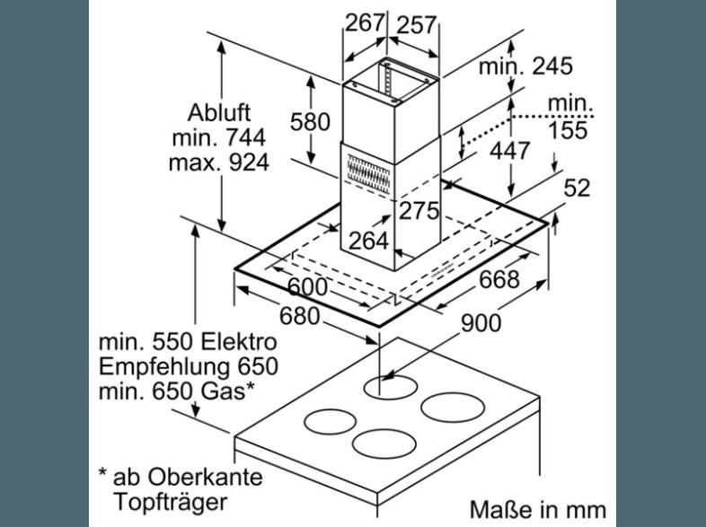 NEFF I89FL64N0 Dunstabzugshaube (680 mm tief)