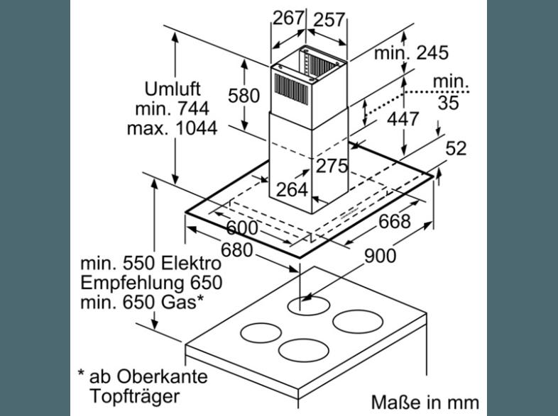 NEFF I89FL64N0 Dunstabzugshaube (680 mm tief)