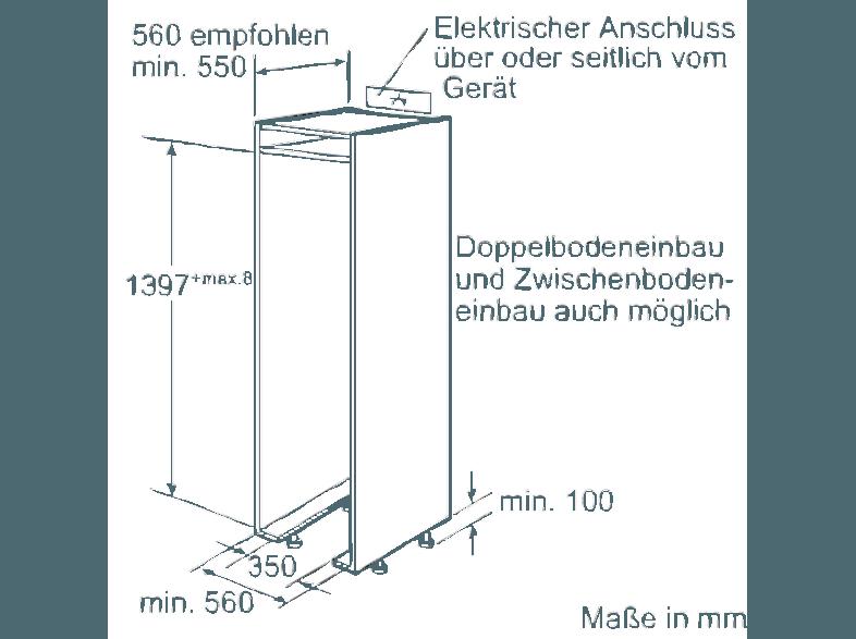 NEFF K8115X0 Kühlschrank (124 kWh/Jahr, A  , 1397 mm hoch, Weiß)