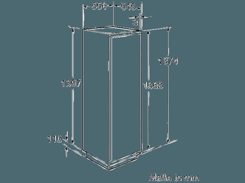 NEFF K8115X0 Kühlschrank (124 kWh/Jahr, A  , 1397 mm hoch, Weiß)