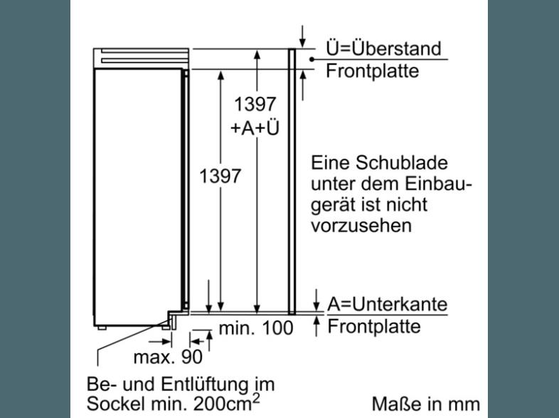 NEFF K8115X0 Kühlschrank (124 kWh/Jahr, A  , 1397 mm hoch, Weiß), NEFF, K8115X0, Kühlschrank, 124, kWh/Jahr, A, , 1397, mm, hoch, Weiß,