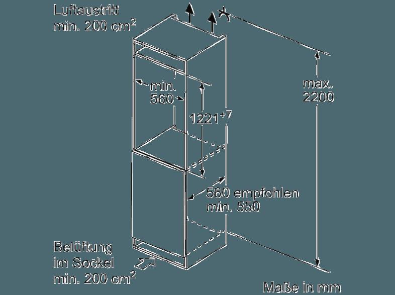 NEFF KI2423D30 Kühlschrank (172 kWh/Jahr, A  , 1221 mm hoch, Weiß)