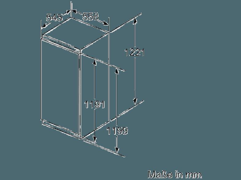 NEFF KI2423D30 Kühlschrank (172 kWh/Jahr, A  , 1221 mm hoch, Weiß), NEFF, KI2423D30, Kühlschrank, 172, kWh/Jahr, A, , 1221, mm, hoch, Weiß,