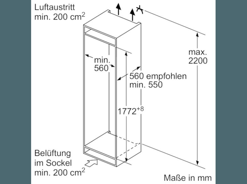 NEFF KI2823D30 Kühlschrank (209 kWh/Jahr, A  , 1772 mm hoch, Weiß)