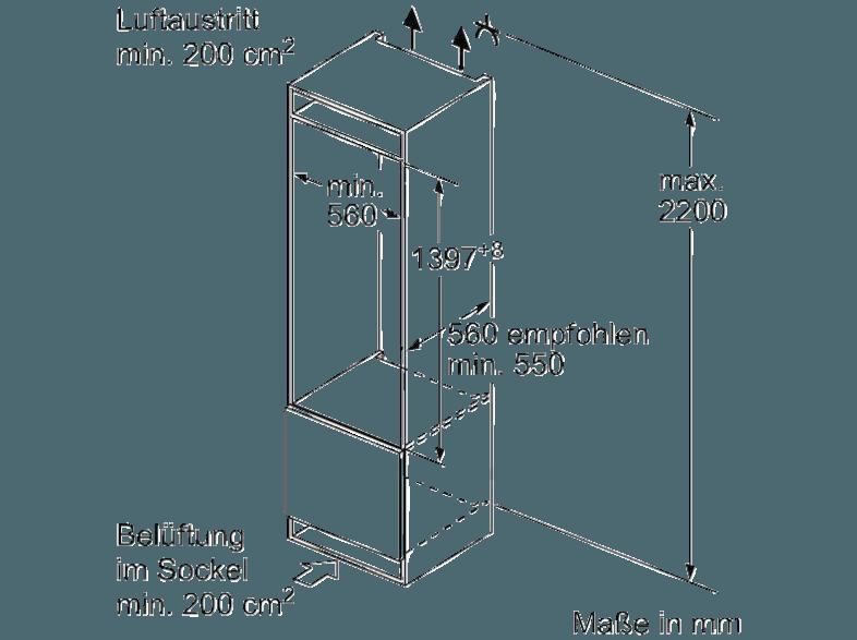 NEFF KI8513D30 Kühlschrank (124 kWh/Jahr, A  , 1397 mm hoch, Weiß)