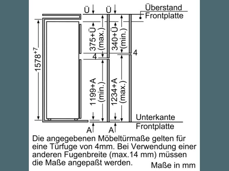 NEFF KT634A1 Kühlschrank (256 kWh/Jahr, A , 1578 mm hoch, Weiß)