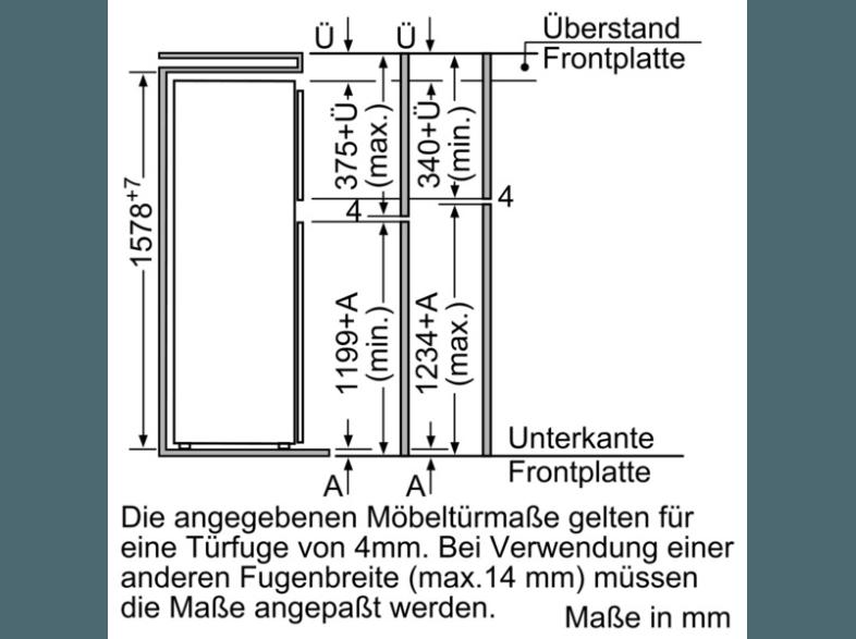 NEFF KT634A1 Kühlschrank (256 kWh/Jahr, A , 1578 mm hoch, Weiß), NEFF, KT634A1, Kühlschrank, 256, kWh/Jahr, A, 1578, mm, hoch, Weiß,