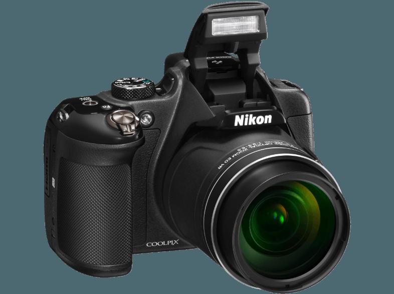 NIKON COOLPIX P610  Schwarz (16 Megapixel, 60x opt. Zoom, 7.5 cm TFT-LCD, WLAN)