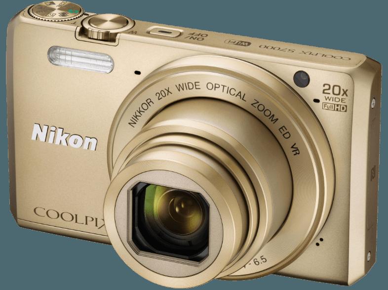 NIKON COOLPIX S7000  Gold (16 Megapixel, 20x opt. Zoom, 7.5 cm TFT-LCD, WLAN)