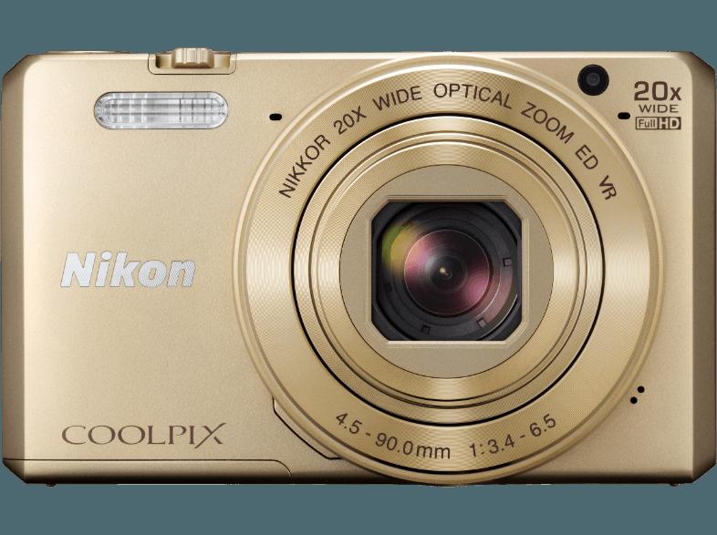 NIKON COOLPIX S7000  Gold (16 Megapixel, 20x opt. Zoom, 7.5 cm TFT-LCD, WLAN)