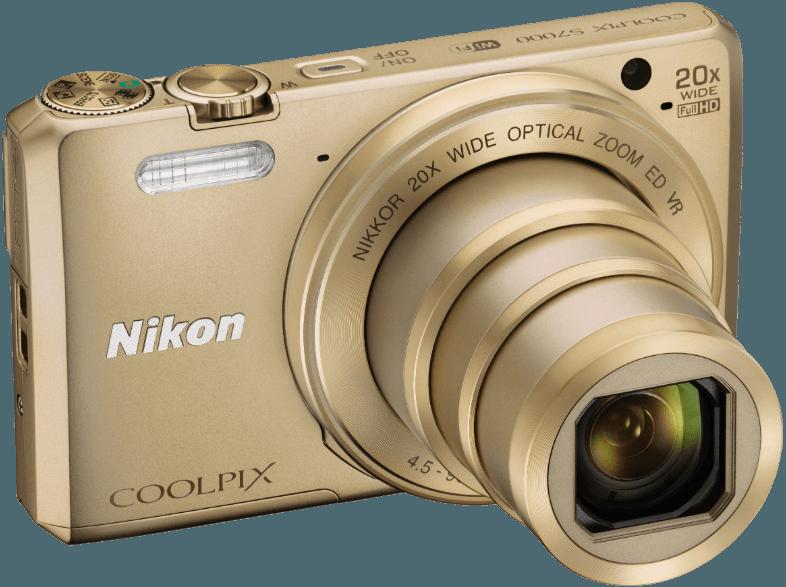 NIKON COOLPIX S7000  Gold (16 Megapixel, 20x opt. Zoom, 7.5 cm TFT-LCD, WLAN), NIKON, COOLPIX, S7000, Gold, 16, Megapixel, 20x, opt., Zoom, 7.5, cm, TFT-LCD, WLAN,