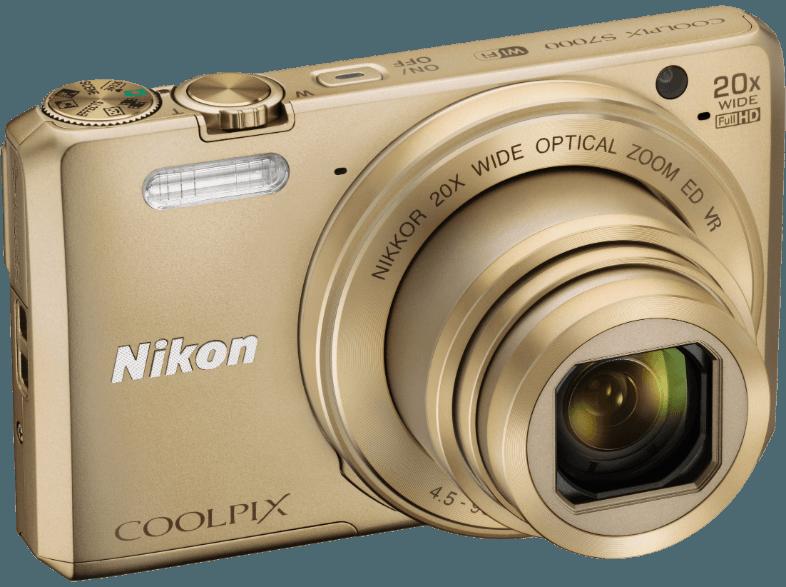 NIKON COOLPIX S7000  Gold (16 Megapixel, 20x opt. Zoom, 7.5 cm TFT-LCD, WLAN)