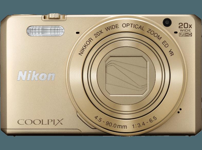 NIKON COOLPIX S7000  Gold (16 Megapixel, 20x opt. Zoom, 7.5 cm TFT-LCD, WLAN)