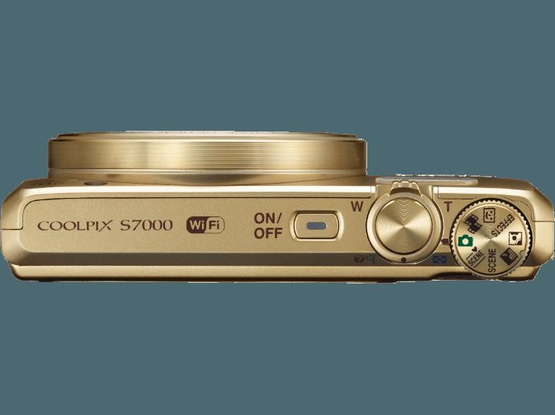 NIKON COOLPIX S7000  Gold (16 Megapixel, 20x opt. Zoom, 7.5 cm TFT-LCD, WLAN)