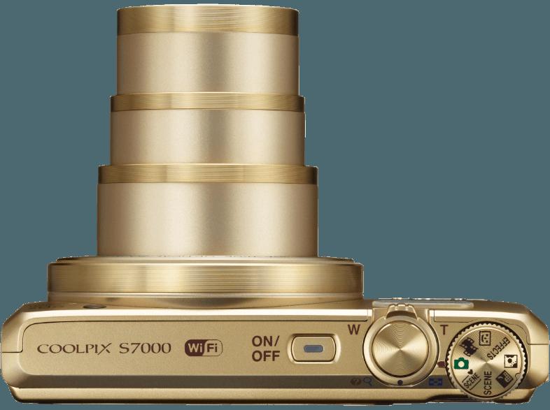 NIKON COOLPIX S7000  Gold (16 Megapixel, 20x opt. Zoom, 7.5 cm TFT-LCD, WLAN)