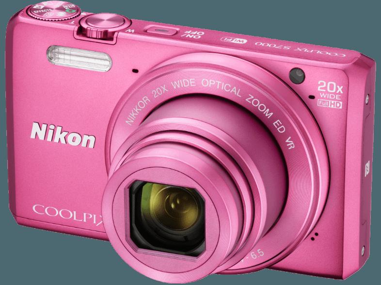 NIKON COOLPIX S7000  Pink (16 Megapixel, 20x opt. Zoom, 7.5 cm TFT-LCD, WLAN), NIKON, COOLPIX, S7000, Pink, 16, Megapixel, 20x, opt., Zoom, 7.5, cm, TFT-LCD, WLAN,