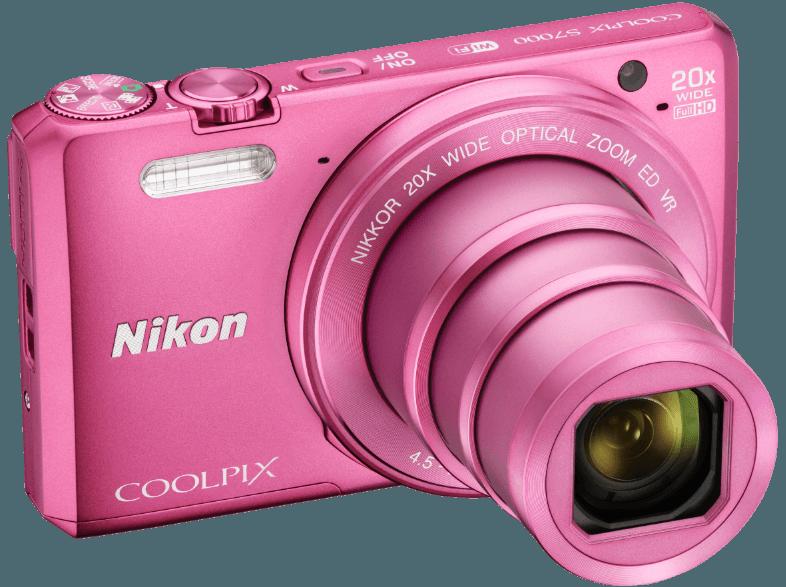 NIKON COOLPIX S7000  Pink (16 Megapixel, 20x opt. Zoom, 7.5 cm TFT-LCD, WLAN)