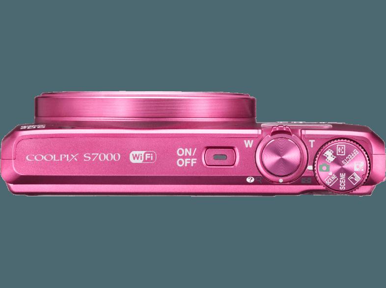 NIKON COOLPIX S7000  Pink (16 Megapixel, 20x opt. Zoom, 7.5 cm TFT-LCD, WLAN), NIKON, COOLPIX, S7000, Pink, 16, Megapixel, 20x, opt., Zoom, 7.5, cm, TFT-LCD, WLAN,