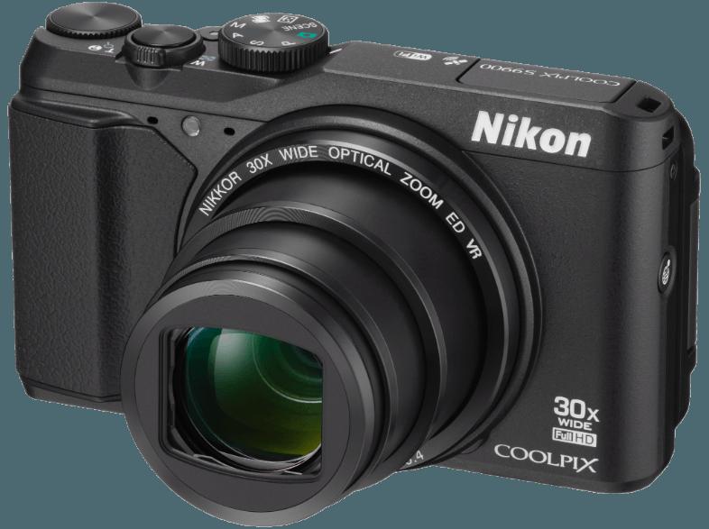 NIKON COOLPIX S9900  Schwarz (16 Megapixel, 30x opt. Zoom, 7.5 cm TFT-LCD, WLAN)