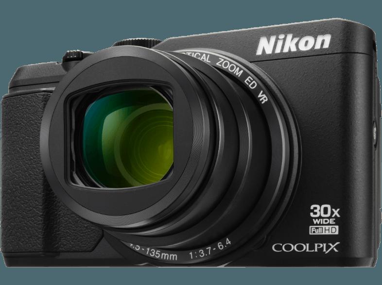 NIKON COOLPIX S9900  Schwarz (16 Megapixel, 30x opt. Zoom, 7.5 cm TFT-LCD, WLAN)