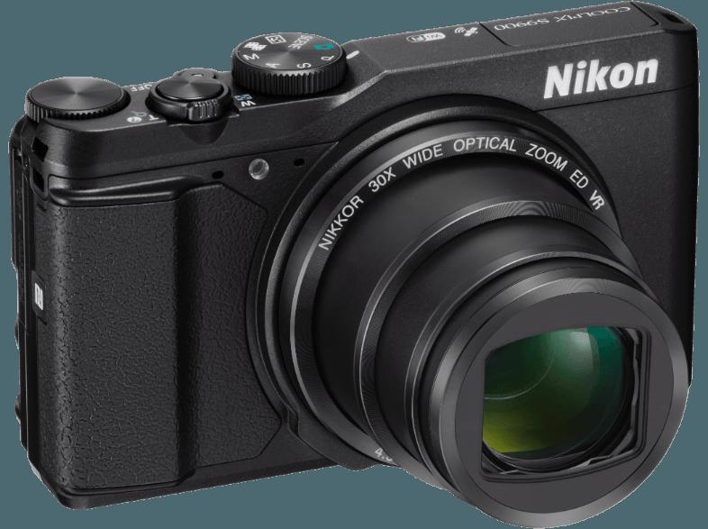 NIKON COOLPIX S9900  Schwarz (16 Megapixel, 30x opt. Zoom, 7.5 cm TFT-LCD, WLAN), NIKON, COOLPIX, S9900, Schwarz, 16, Megapixel, 30x, opt., Zoom, 7.5, cm, TFT-LCD, WLAN,