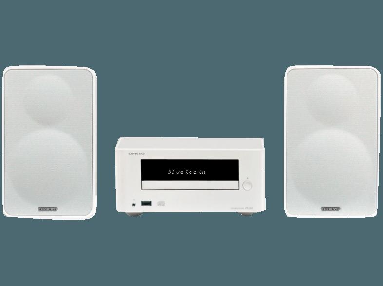 ONKYO CS-265 Kompaktanlage (Bluetooth Docking,  iPod Steuerung, Weiß)