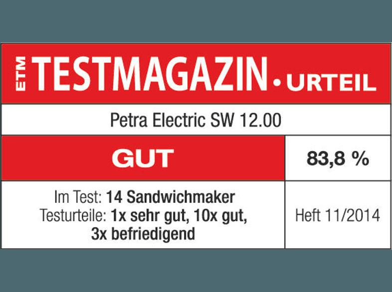 PETRA 127000 SW 12.00 Sandwichmaker Weiß, PETRA, 127000, SW, 12.00, Sandwichmaker, Weiß