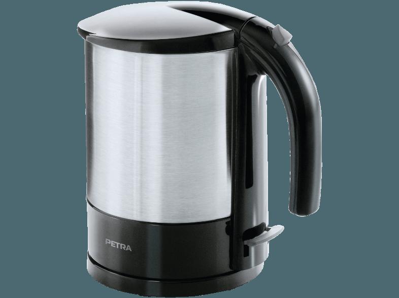 PETRA WK 288.07 Wasserkocher Schwarz/Silber (1800 Watt, 1.7 Liter), PETRA, WK, 288.07, Wasserkocher, Schwarz/Silber, 1800, Watt, 1.7, Liter,