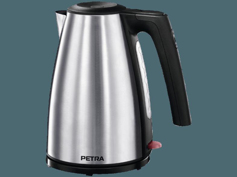 PETRA WK 521.35 Wasserkocher Silber/Schwarz (1630 Watt, 1 Liter/Jahr)