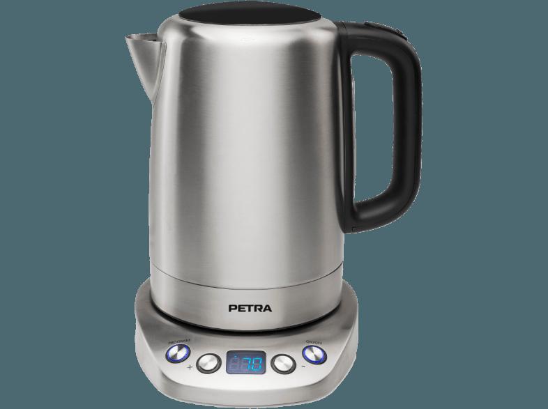 PETRA WK 54.35 Wasserkocher Silber/Schwarz (1850-2200 Watt, 1.7 Liter)