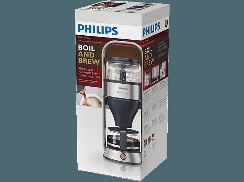 PHILIPS HD 5412/00 Cafe Gourmet Kaffeemaschine Schwarz/Metall (Glaskanne, Direkt-Brüh-System)