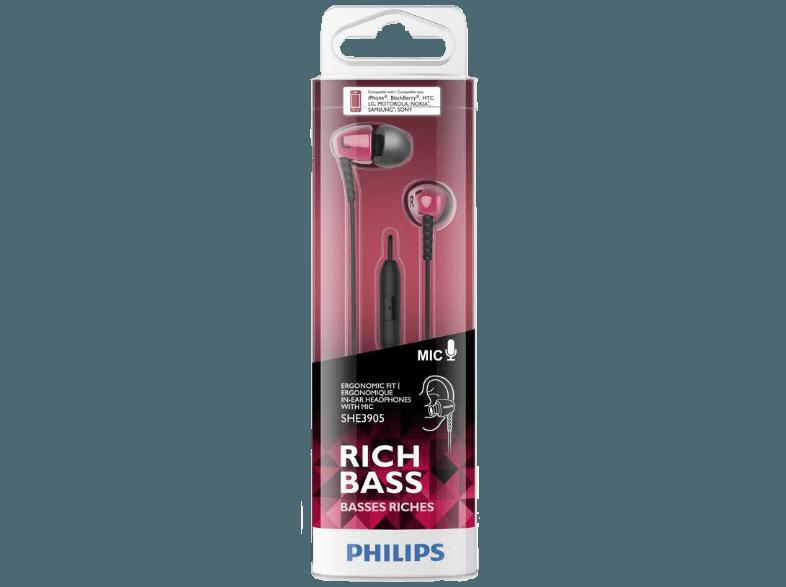 PHILIPS SHE 3905PK/00 Kopfhörer Pink, PHILIPS, SHE, 3905PK/00, Kopfhörer, Pink