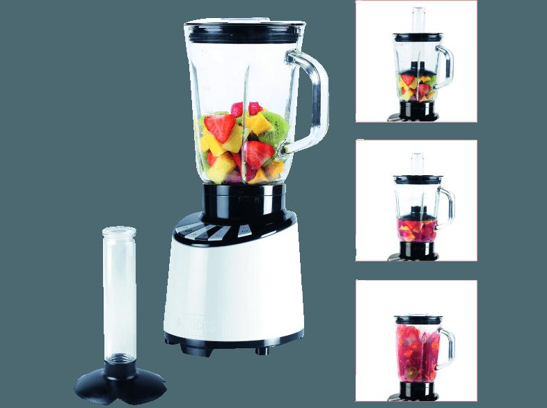 PRINCESS 217100.01.001 Standmixer Weiß/Schwarz (600 Watt, 1,5 L)