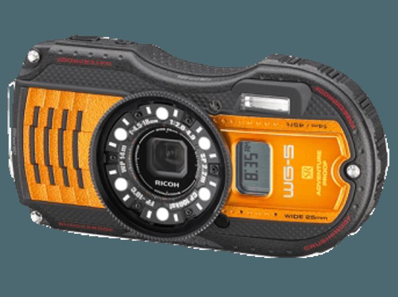 RICOH WG-5 GPS  Orange (16 Megapixel, 4x opt. Zoom, 7.6 cm Farbmonitor), RICOH, WG-5, GPS, Orange, 16, Megapixel, 4x, opt., Zoom, 7.6, cm, Farbmonitor,