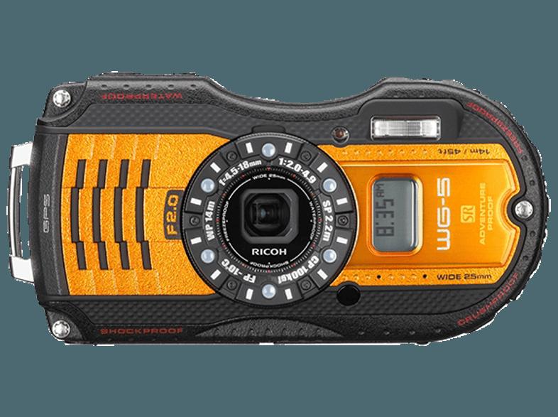 RICOH WG-5 GPS  Orange (16 Megapixel, 4x opt. Zoom, 7.6 cm Farbmonitor), RICOH, WG-5, GPS, Orange, 16, Megapixel, 4x, opt., Zoom, 7.6, cm, Farbmonitor,