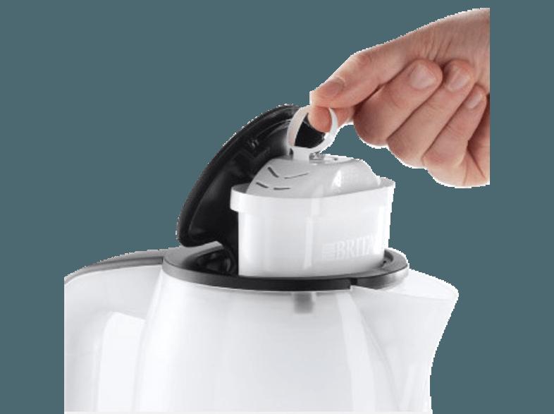 RUSSELL HOBBS 18554-70 Purity Wasserkocher Weiß/Silber/Schwarz (2200 Watt, 1.5 Liter)