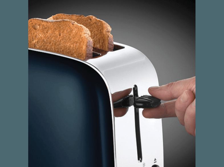 RUSSELL HOBBS 18956-56 COLOURS Toaster Blau (1.1 kW, Schlitze: 2 extra breite Toastschlitze), RUSSELL, HOBBS, 18956-56, COLOURS, Toaster, Blau, 1.1, kW, Schlitze:, 2, extra, breite, Toastschlitze,