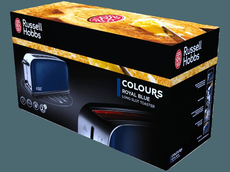 RUSSELL HOBBS 21394-56 COLOURS Langschlitz-Toaster Blau/Edelstahl/Schwarz (1.1 kW, Schlitze: 1 Extra breiter Toastschlitz)