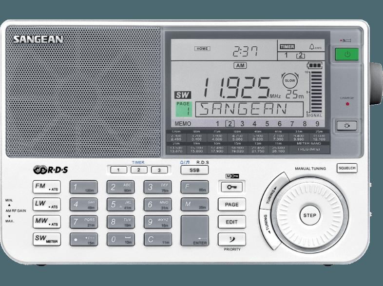 SANGEAN ATS-909X  (PLL Tuner, UKW, MW, LW, KW, Weiß), SANGEAN, ATS-909X, , PLL, Tuner, UKW, MW, LW, KW, Weiß,